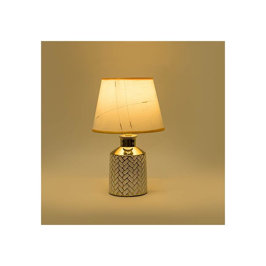 Stolná lampa 1xE14/40W/230V biela/zlatá