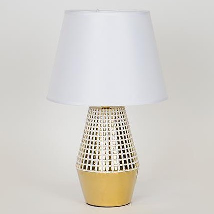 Stolná lampa 1xE14/40W/230V biela/zlatá