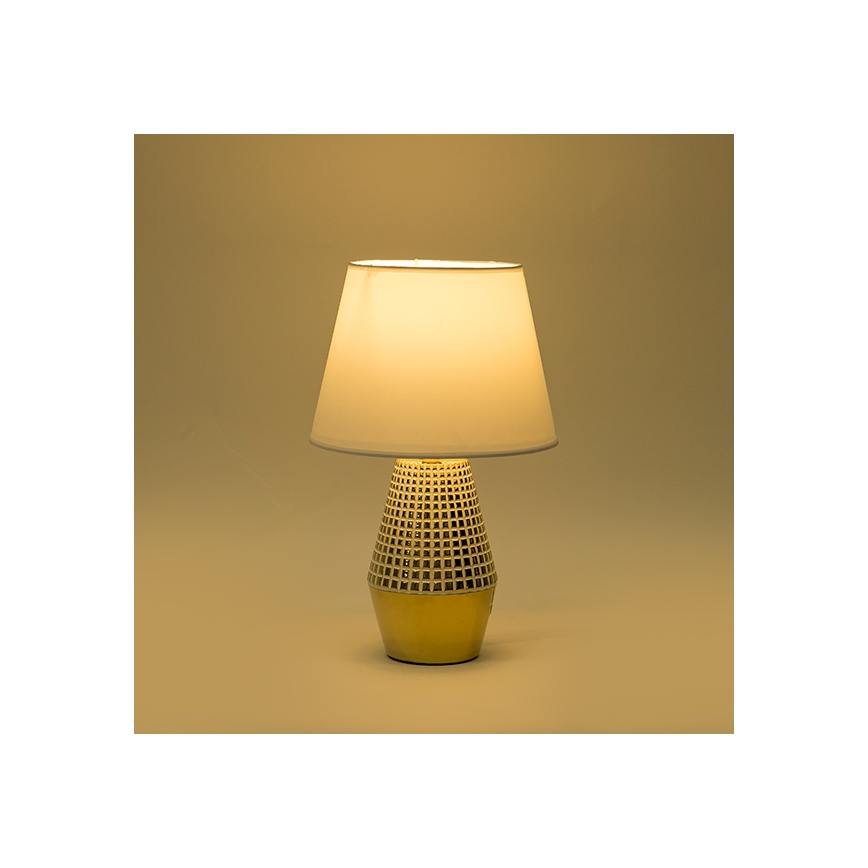 Stolná lampa 1xE14/40W/230V biela/zlatá