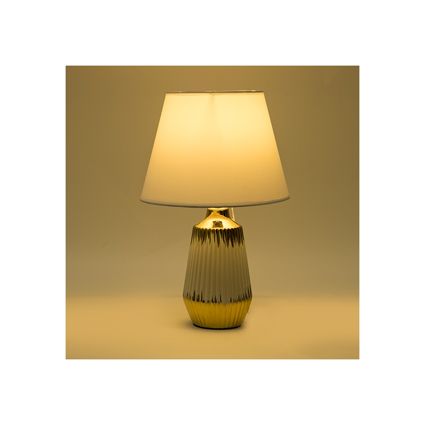 Stolná lampa 1xE14/40W/230V biela/zlatá