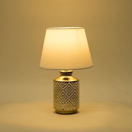Stolná lampa 1xE14/40W/230V biela/zlatá
