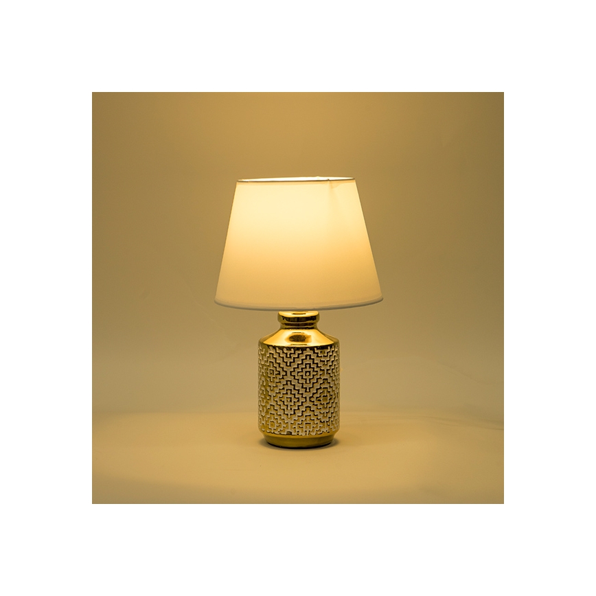 Stolná lampa 1xE14/40W/230V biela/zlatá