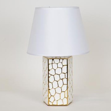 Stolná lampa 1xE14/40W/230V biela/zlatá