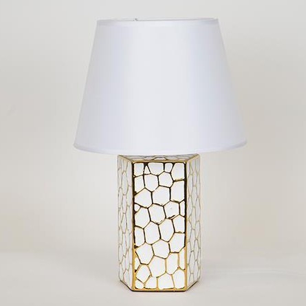 Stolná lampa 1xE14/40W/230V biela/zlatá