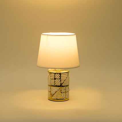 Stolná lampa 1xE14/40W/230V biela/zlatá