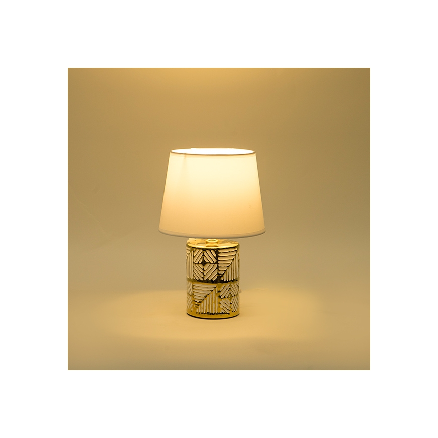 Stolná lampa 1xE14/40W/230V biela/zlatá