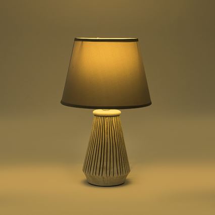 Stolná lampa 1xE14/40W/230V patina/šedá