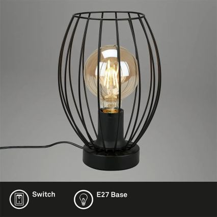 Stolná lampa 1xE27/25W/230V čierna