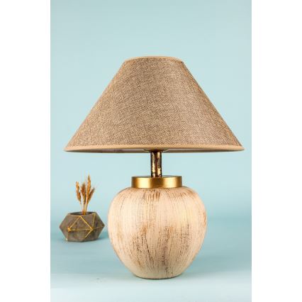 Stolná lampa 1xE27/40W/230V béžová