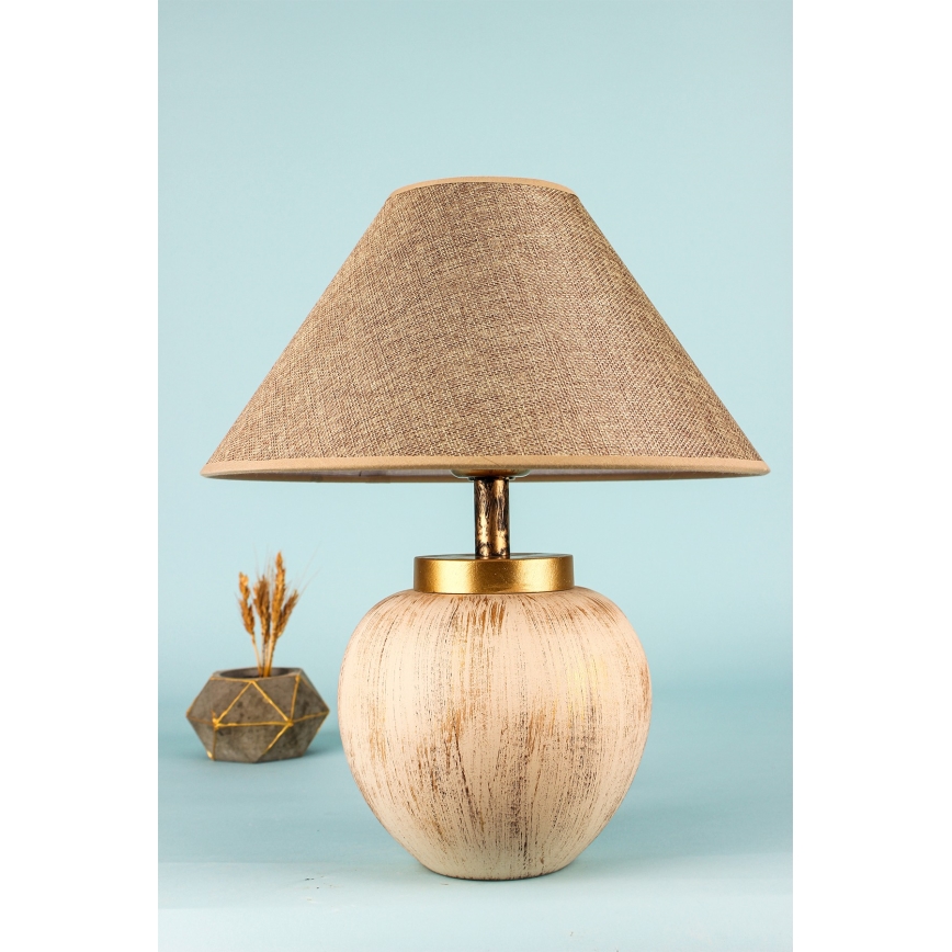 Stolná lampa 1xE27/40W/230V béžová