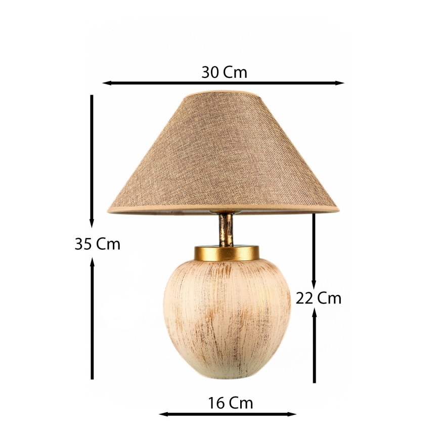 Stolná lampa 1xE27/40W/230V béžová