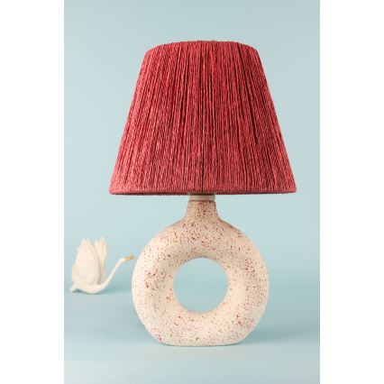 Stolná lampa 1xE27/40W/230V biela/červená