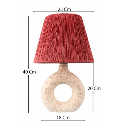 Stolná lampa 1xE27/40W/230V biela/červená