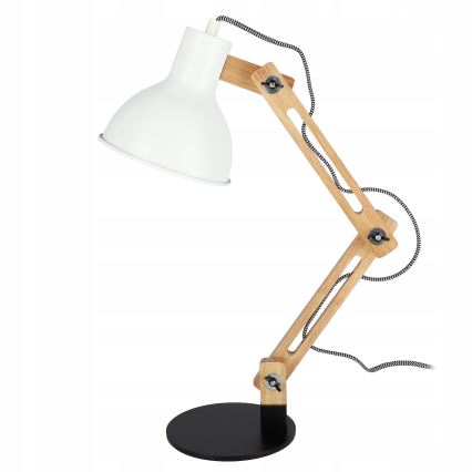 Stolná lampa 1xE27/40W/230V biela/čierna