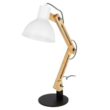 Stolná lampa 1xE27/40W/230V biela/čierna