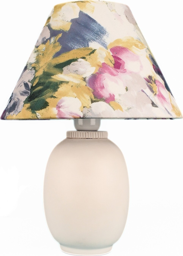 Stolná lampa 1xE27/40W/230V biela/pestrofarebná