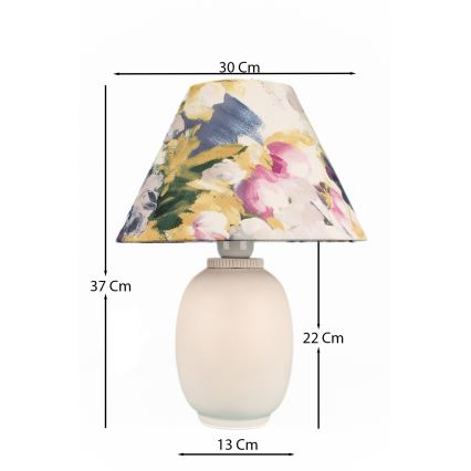 Stolná lampa 1xE27/40W/230V biela/pestrofarebná