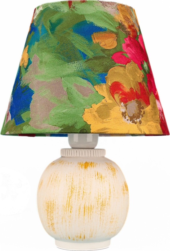 Stolná lampa 1xE27/40W/230V biela/pestrofarebná
