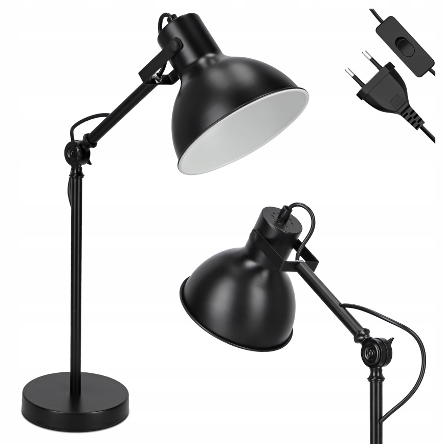 Stolná lampa 1xE27/40W/230V čierna