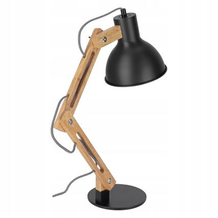 Stolná lampa 1xE27/40W/230V čierna