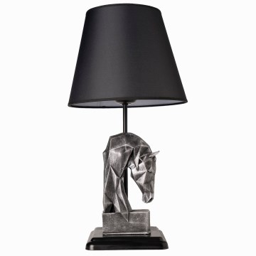 Stolná lampa 1xE27/40W/230V čierna/strieborná