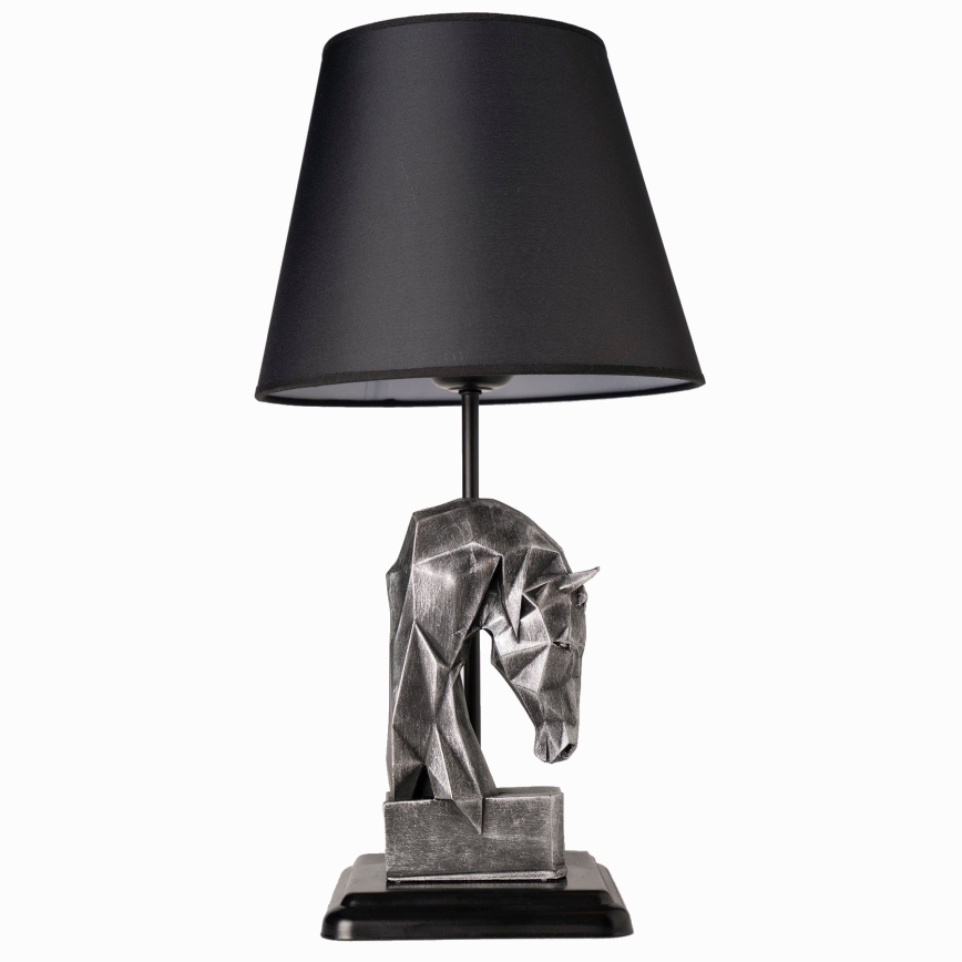 Stolná lampa 1xE27/40W/230V čierna/strieborná