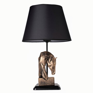 Stolná lampa 1xE27/40W/230V čierna/zlatá