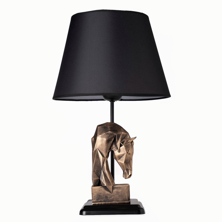 Stolná lampa 1xE27/40W/230V čierna/zlatá