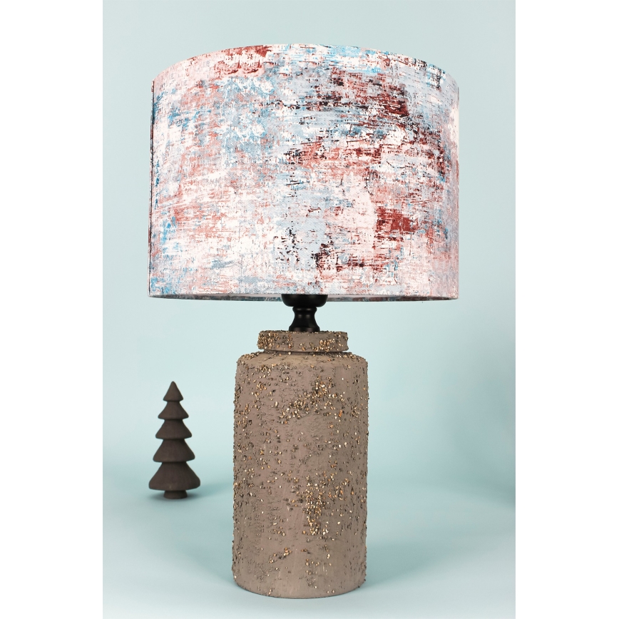 Stolná lampa 1xE27/40W/230V hnedá/pestrofarebná