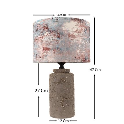 Stolná lampa 1xE27/40W/230V hnedá/pestrofarebná