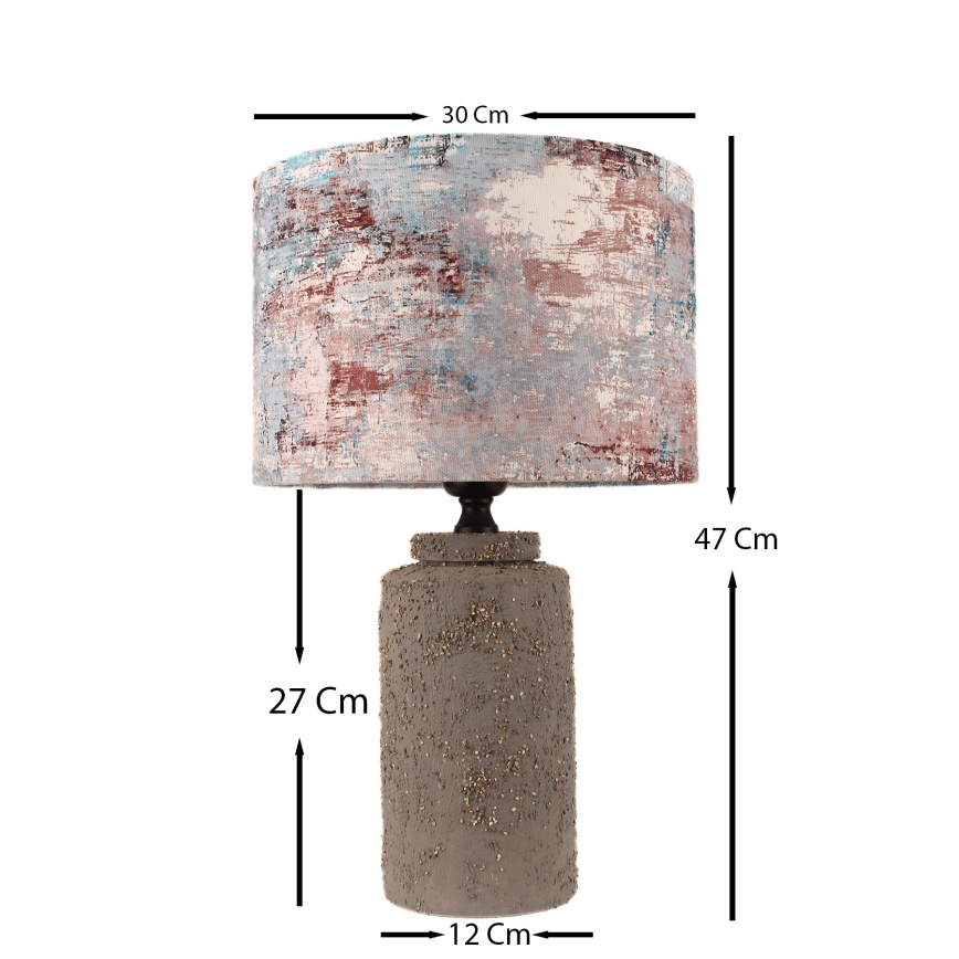 Stolná lampa 1xE27/40W/230V hnedá/pestrofarebná