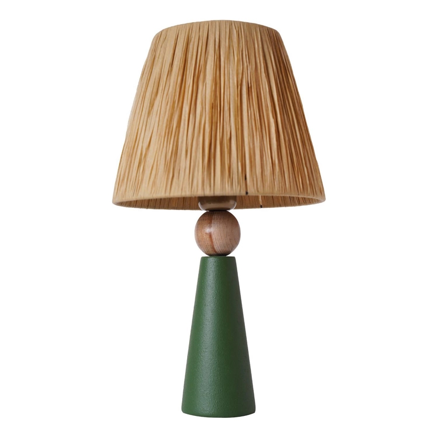Stolná lampa 1xE27/40W/230V hnedá/zelená
