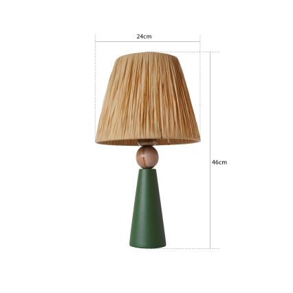 Stolná lampa 1xE27/40W/230V hnedá/zelená