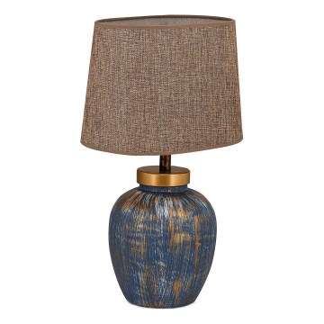Stolná lampa 1xE27/40W/230V modrá/béžová