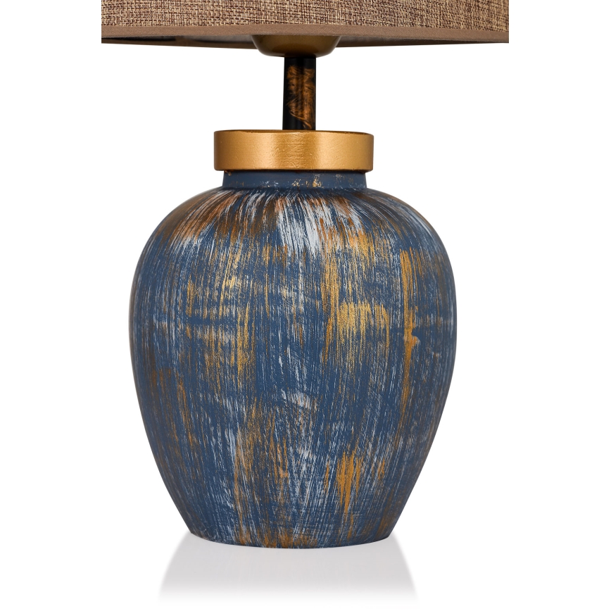 Stolná lampa 1xE27/40W/230V modrá/béžová