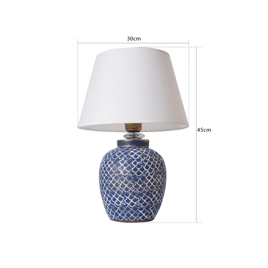Stolná lampa 1xE27/40W/230V modrá