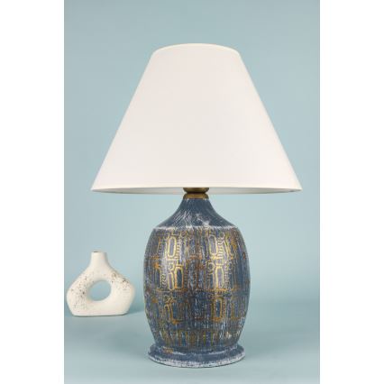 Stolná lampa 1xE27/40W/230V modrá/zlatá