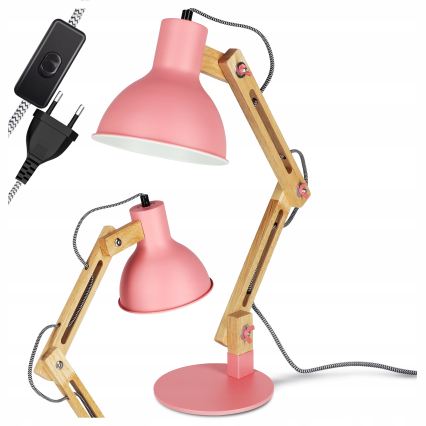 Stolná lampa 1xE27/40W/230V ružová