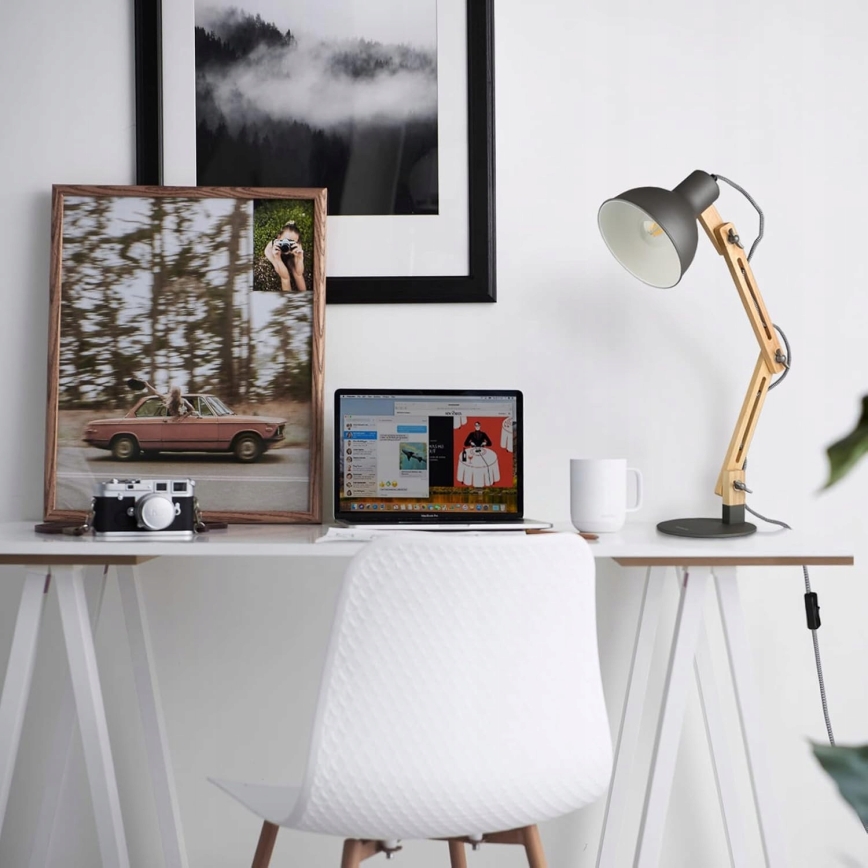 Stolná lampa 1xE27/40W/230V sivá