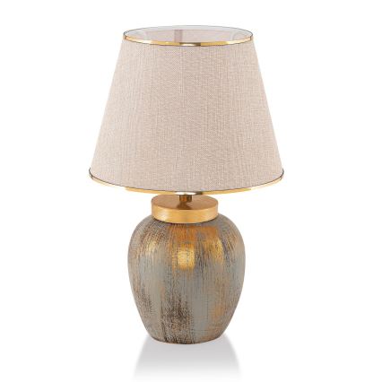 Stolná lampa 1xE27/40W/230V zlatá/béžová