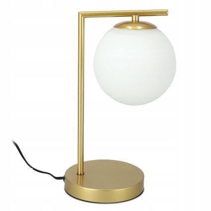 Stolná lampa 1xE27/40W/230V zlatá/biela