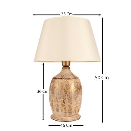 Stolná lampa 1xE27/40W/230V zlatá