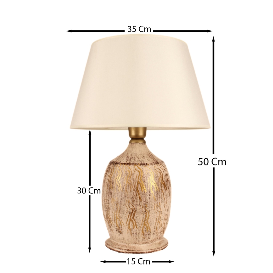 Stolná lampa 1xE27/40W/230V zlatá