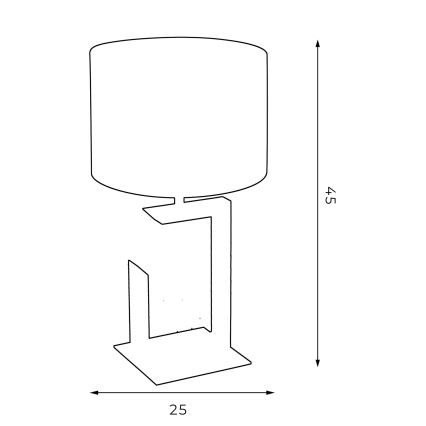 Stolná lampa 1xE27/60W/230V 45 cm modrá/zlatá