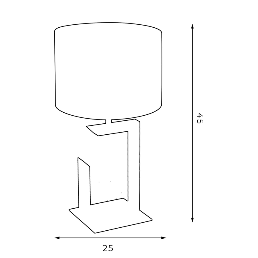 Stolná lampa 1xE27/60W/230V 45 cm modrá/zlatá