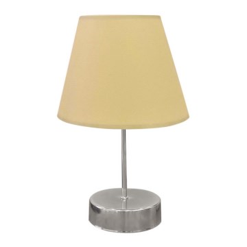 Stolná lampa 1xE27/60W/230V béžová/lesklý chróm