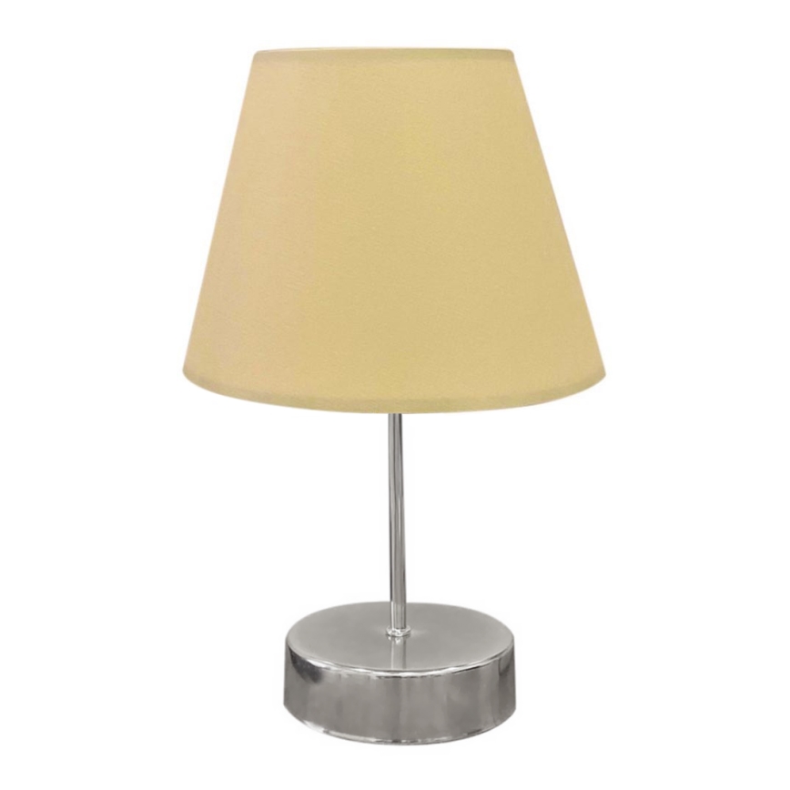 Stolná lampa 1xE27/60W/230V béžová/lesklý chróm