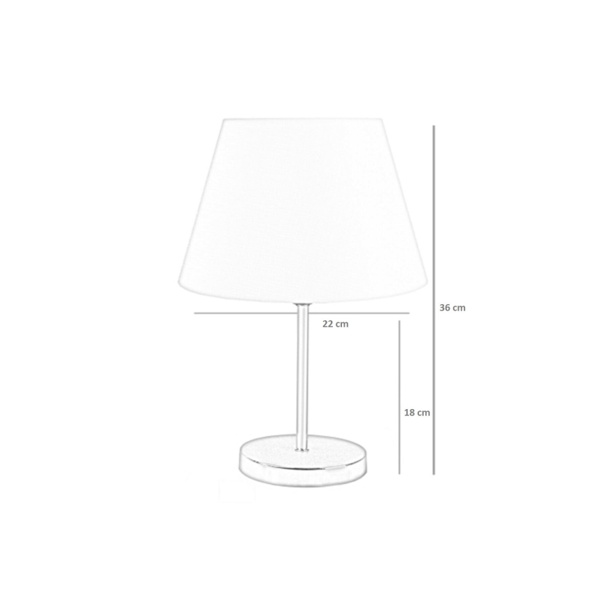 Stolná lampa 1xE27/60W/230V modrá/lesklý chróm