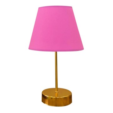 Stolná lampa 1xE27/60W/230V ružová/medená