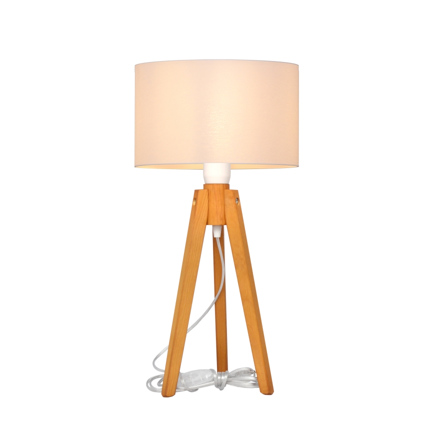 Stolná lampa ALBA 1xE27/15W/230V biela/dub